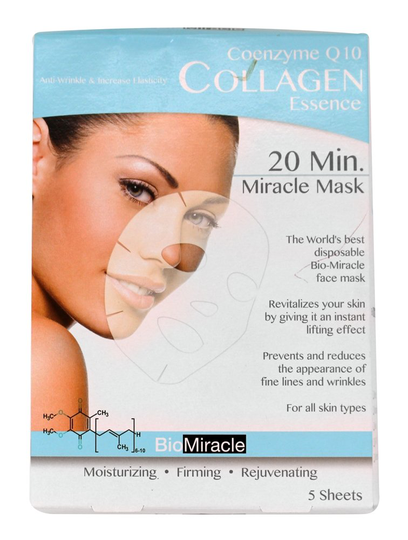 BioMiracle - 20 Minute Miracle Facial Sheet Mask Coenzyme Q10 Collagen Essence - 5 Count