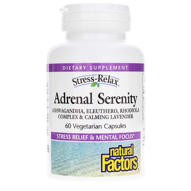 Natural Factors Stress-Relax Adrenal Serenity Formula 60 Veg Capsules