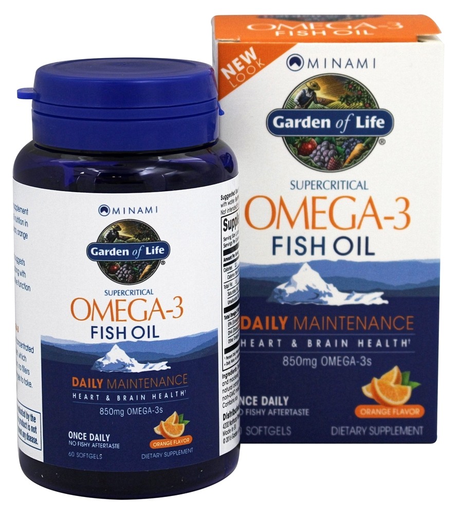 Garden of Life - Minami Supercritical Omega-3 Fish Oil Orange Flavor 850 mg. - 60 Softgels
