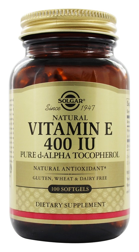 Solgar - Vitamin E Pure d Alpha Tocopherol 400 IU - 100 Softgels