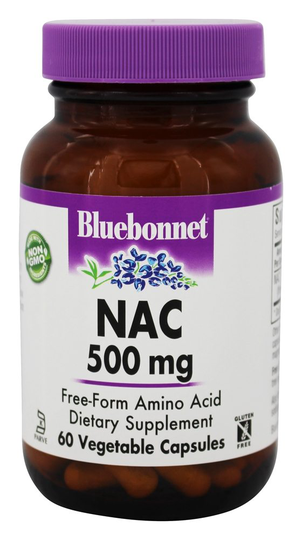 Bluebonnet Nutrition - NAC 500 mg. - 60 Vegetable Capsule(s)