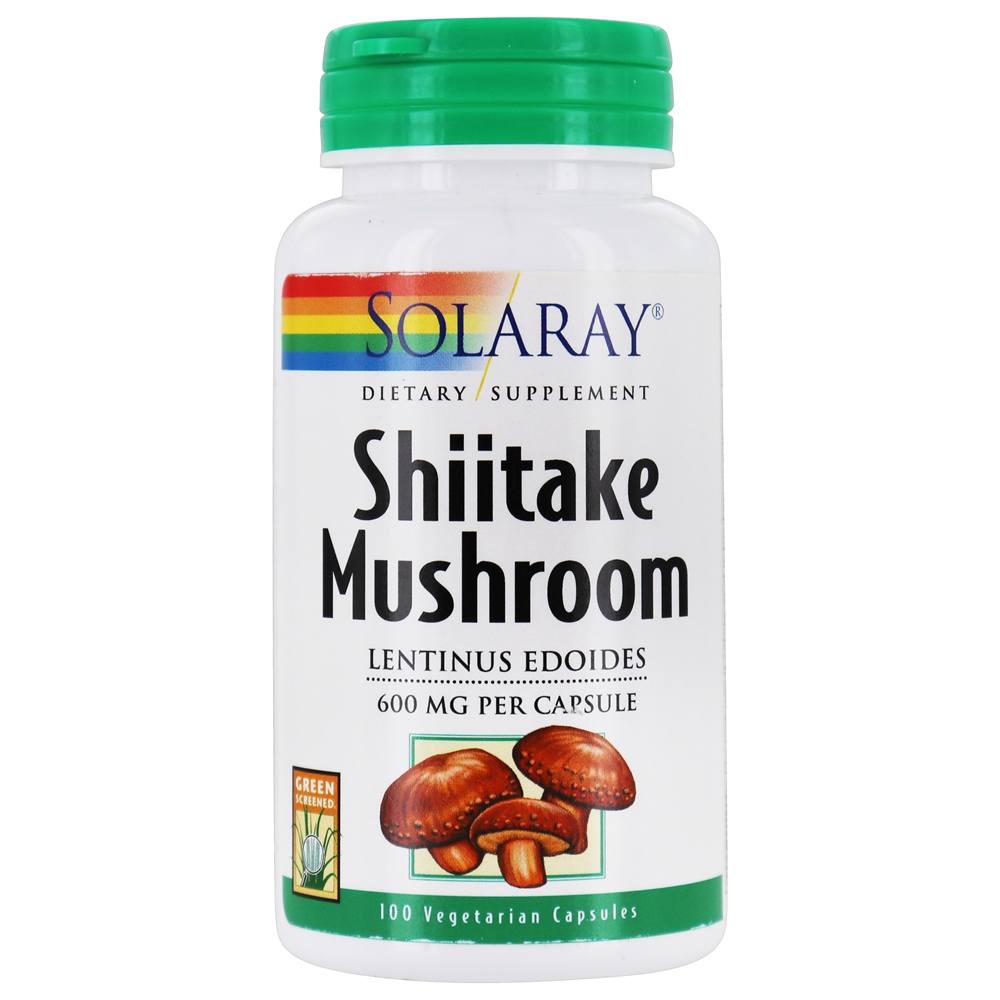 Solaray - Shiitake Mushroom 600 mg. - 100 Vegetarian Capsules