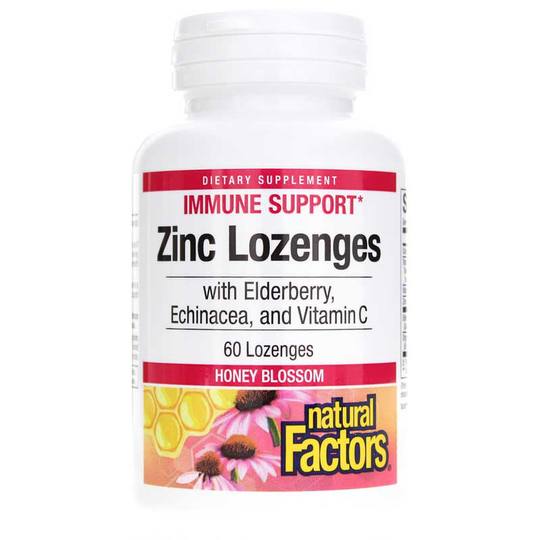 Natural Factors Zinc Lozenges Honey Blossom 60 Lozenges