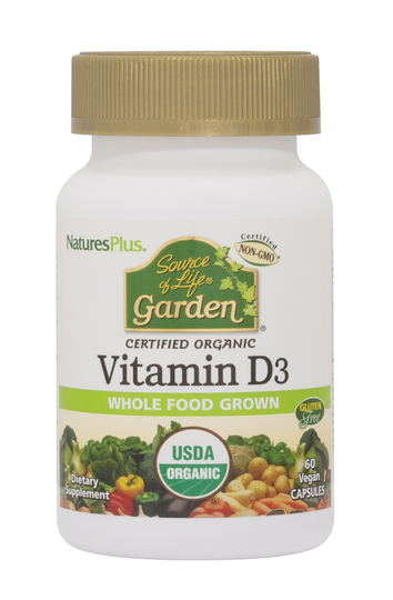 Natures Plus - Source Of Life Garden Organic Vitamin D3 5000 IU - 60 Vegan Capsules