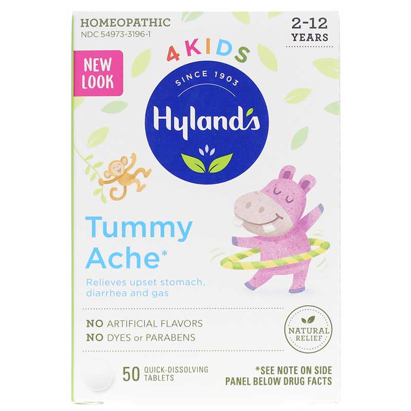 Hylands Tummy Ache 4 Kids 50 Tablets