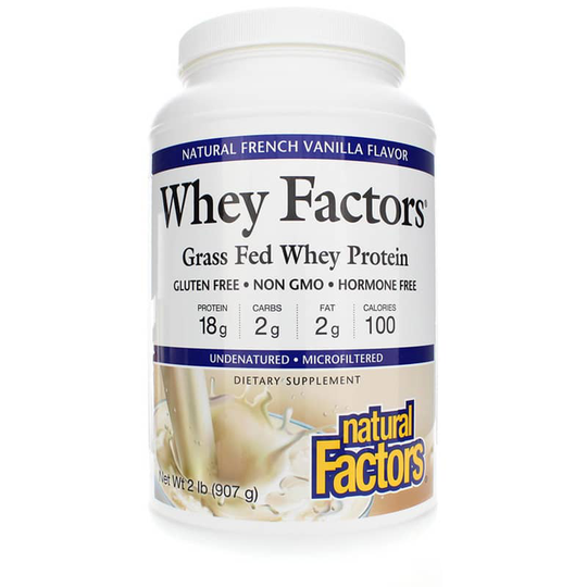 Natural Factors Whey Factors Natural Whey Protein French Vanilla 2 Lbs