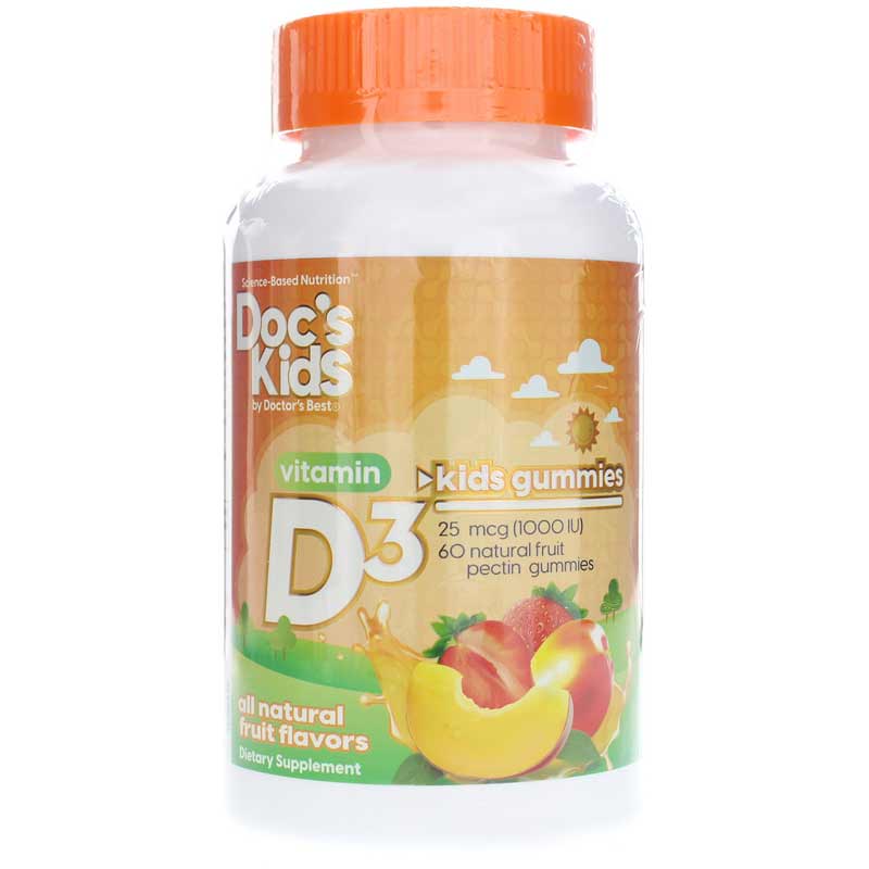 Doctors Best Vitamin D3 Kids Gummies 25 Mcg 60 Gummies