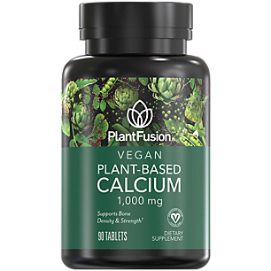 Vegan Plant-Based Calcium - Supports Bone Density & Strength - 1,000 MG (90 Tablets)