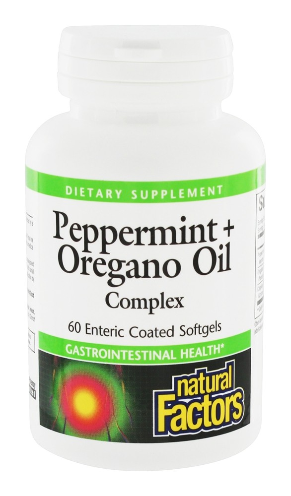 Natural Factors - Peppermint & Oregano Oil Complex - 60 Softgels