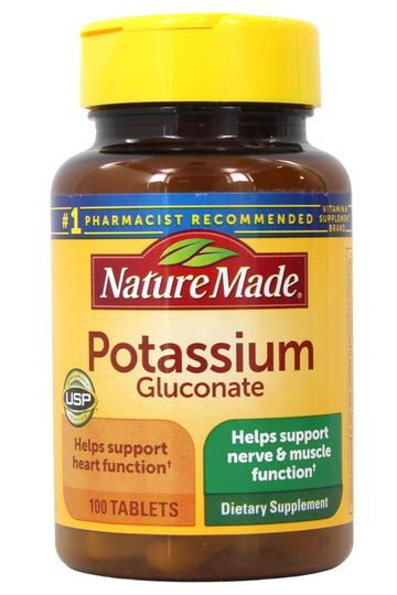Nature Made - Potassium Gluconate 550 mg. - 100 Tablets