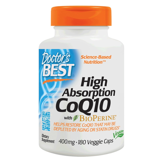 Doctor's Best - CoQ10 High Absorption with BioPerine 400 mg. - 180 Vegetarian Capsules