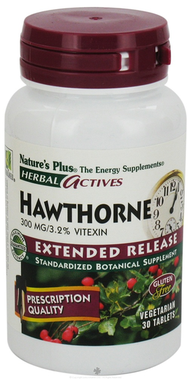 Natures Plus - Herbal Actives Extended Release Hawthorne 300 mg. - 30 Tablets