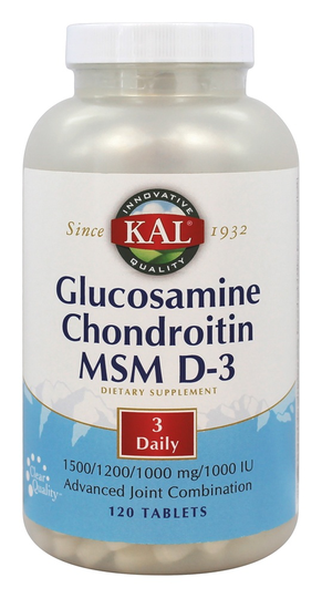 Kal - Glucosamine Chondroitin MSM D3 - 120 Tablets