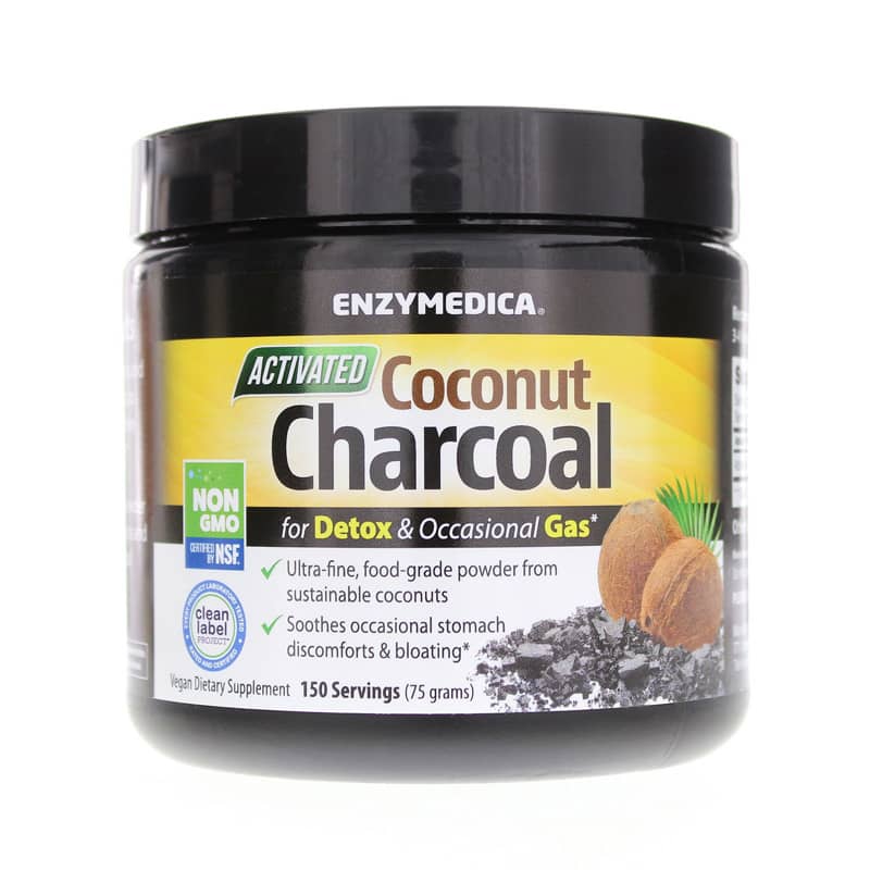 Enzymedica Activated Coconut Charcoal Powder 150 Servings
