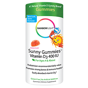 Sunny Vitamin D3 Gummies - 400 IU - Mandarin Orange (60 Gummies)