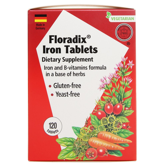 Gaia Herbs - Floradix Iron Vegetarian Supplement - 120 Tablets