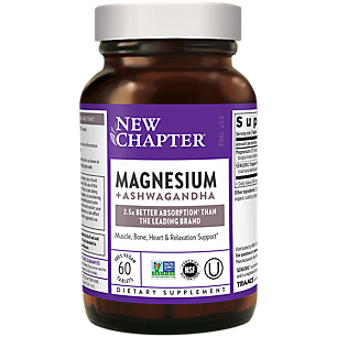 Magnesium + Ashwagandha - Relaxation Support with 25 MG of Sensoril Ashwagandha (60 Vegan Tablets)