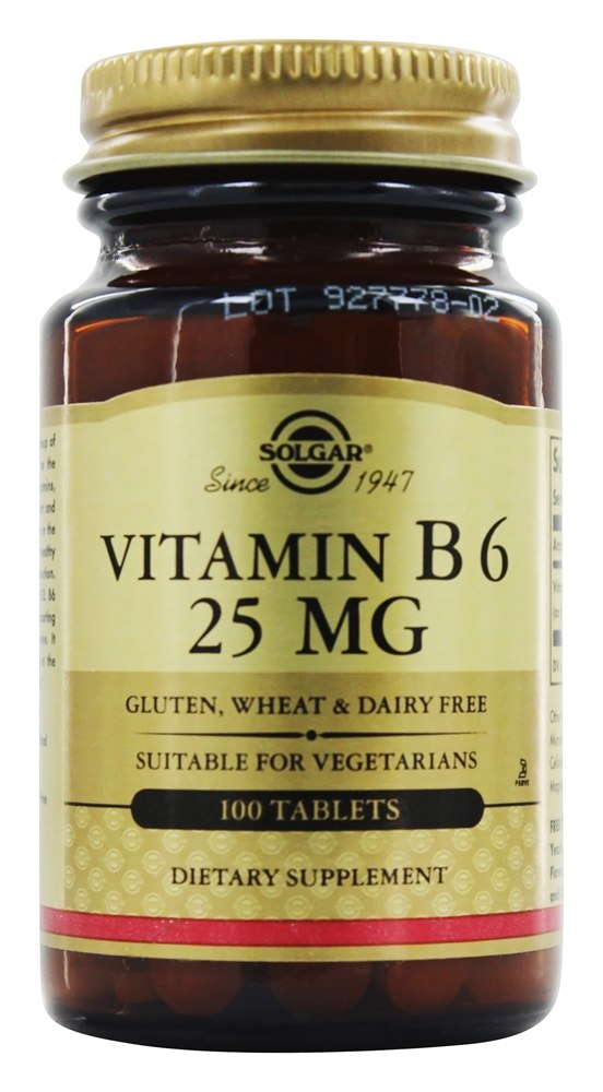 Solgar - Vitamin B6 25 mg. - 100 Tablets