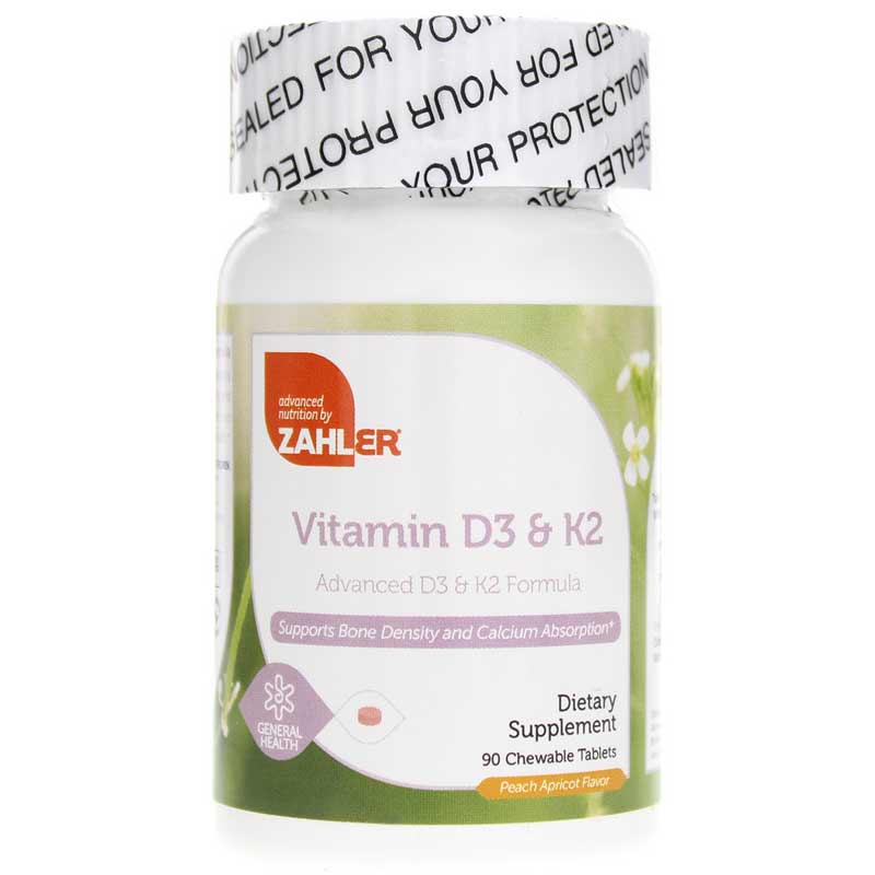 Zahler Vitamin D3 & K2 90 Chewable Tablets