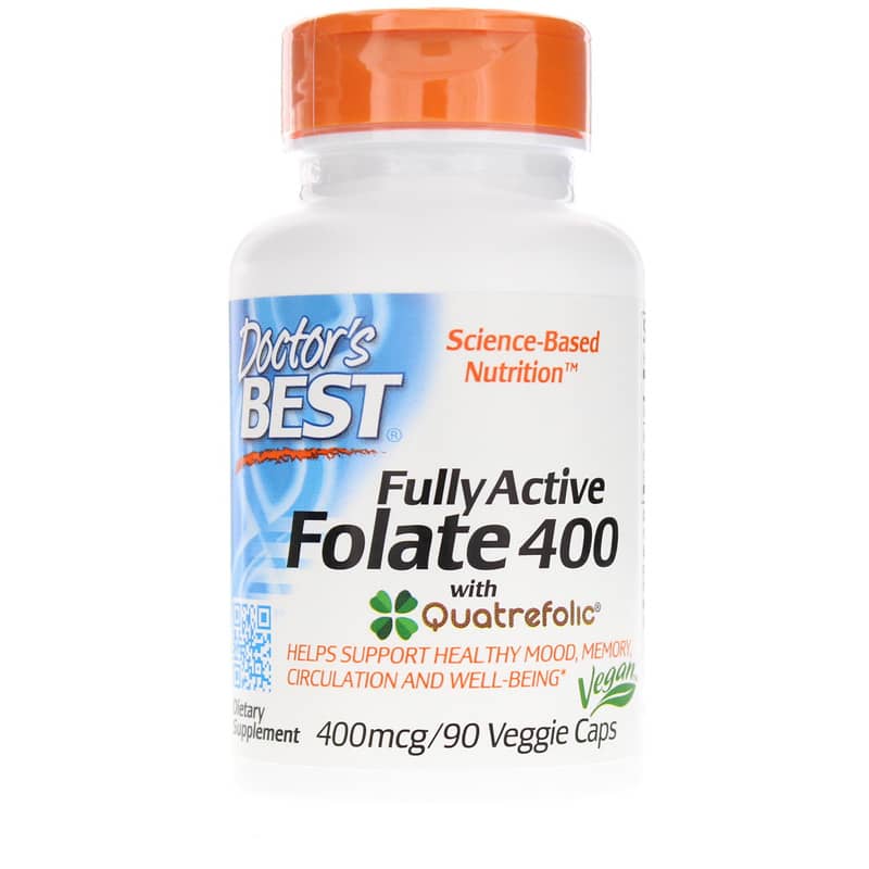 Doctors Best Fully Active Folate 400 Mcg 90 Veg Capsules