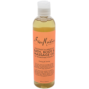 Coconut & Hibiscus Bath, Body & Massage Oil with Vitamin E (8 Fluid Ounces)
