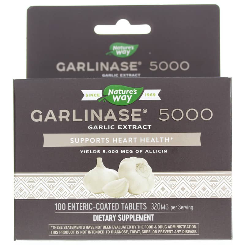 Natures Way Garlinase 5000 100 Tablets