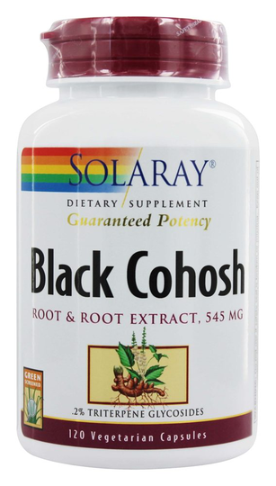 Solaray - Guaranteed Potency Black Cohosh Root & Root Extract 545 mg. - 120 Vegetarian Capsules