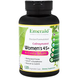 Women's 45+ Multivitamin with Methylated Folate, L-Glutathione, Broccoli & CoQ-10 (120 Vegetarian Capsules)