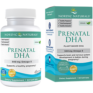 Prenatal DHA - Plant-Based Omega-3 - Supports a Healthy Pregnancy - 500 MG (60 Softgels)