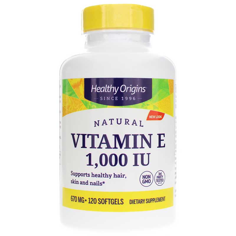 Healthy Origins Vitamin E 1000 IU, 120 Softgels