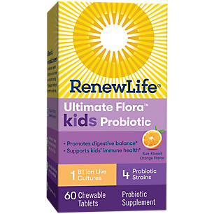 Ultimate Flora Kids Probiotic - 1 Billion CFUs - Orange (60 Chewables)