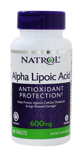 Natrol - Alpha Lipoic Acid Antioxidant Protection 600 mg. - 45 Tablets