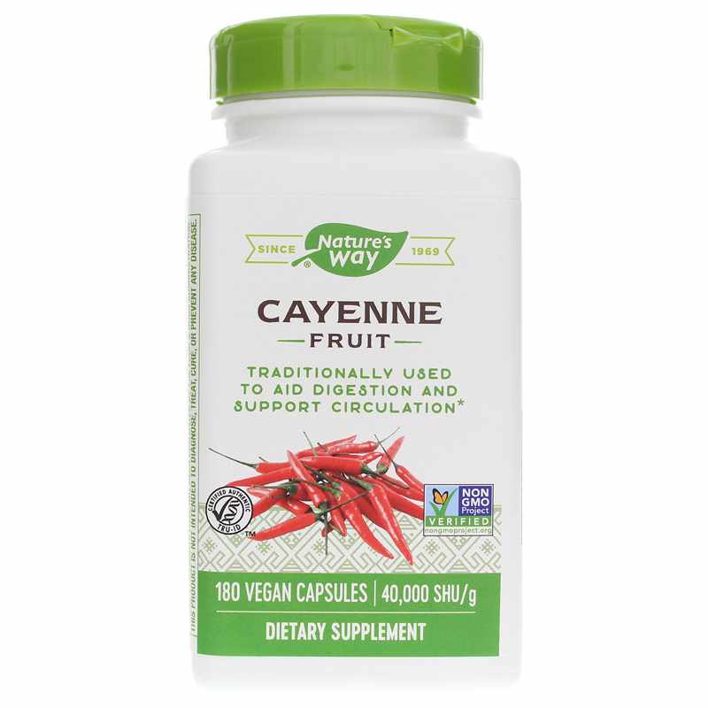 Natures Way Cayenne Fruit 180 Vegan Capsules