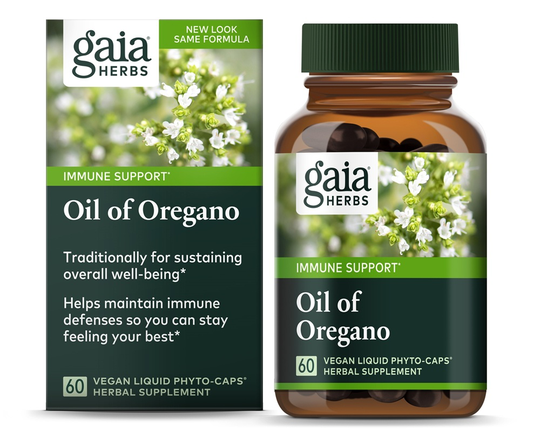 Gaia Herbs - Oil Of Oregano Immune Support - 60 Vegan Liquid Phyto-Caps