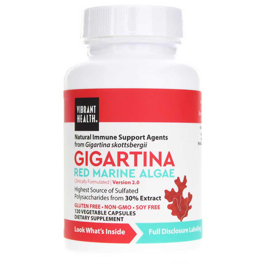 Vibrant Health Gigartina Red Marine Algae 120 Veg Capsules