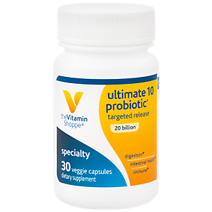 Ultimate 10 Probiotic - 20 Billion CFUs - Targeted Release (30 Vegetarian Capsules)