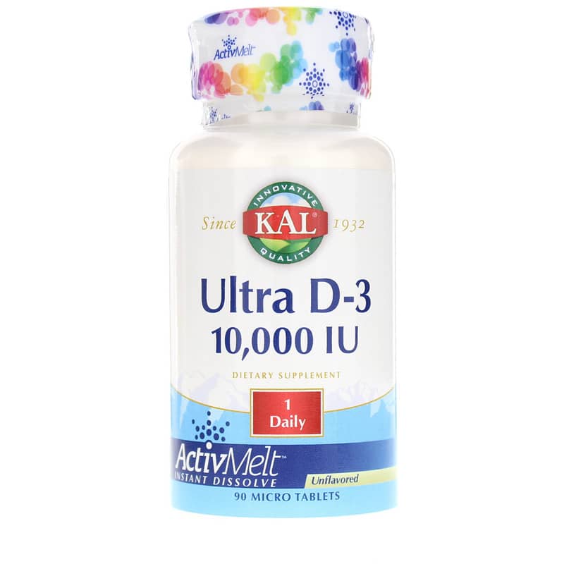 Kal Ultra D-3 10,000 IU ActivMelt Unflavored 90 Tablets