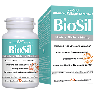 BioSil - Advanced Collagen Generator for Hair, Skin, Nails & Joints (30 Vegetarian Capsules)