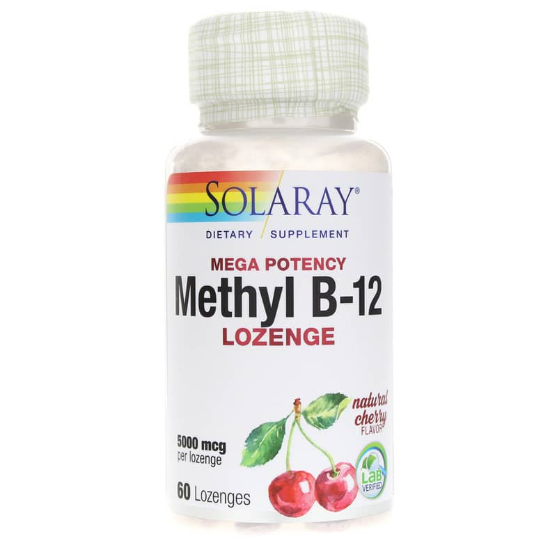 Solaray Methyl B-12 5000 Mcg with Natural Cherry Flavor 60 Lozenges