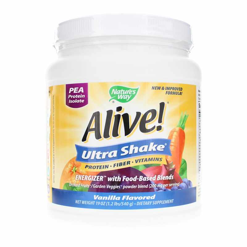 Natures Way Alive Ultra-Shake Pea Protein 19 Oz 1.2 Lbs