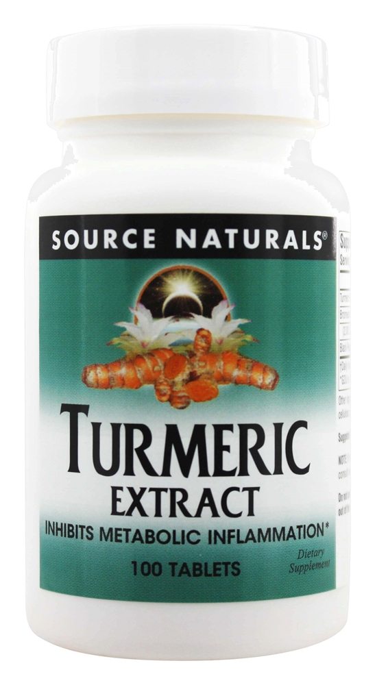 Source Naturals - Turmeric Extract - 100 Tablets
