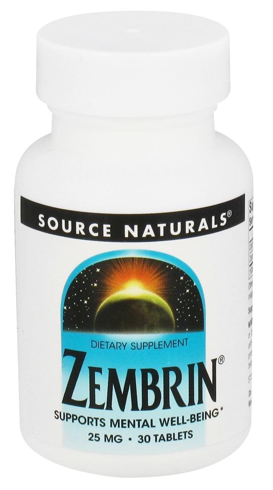 Source Naturals - Zembrin for Mental Well-Being 25 mg. - 30 Tablets