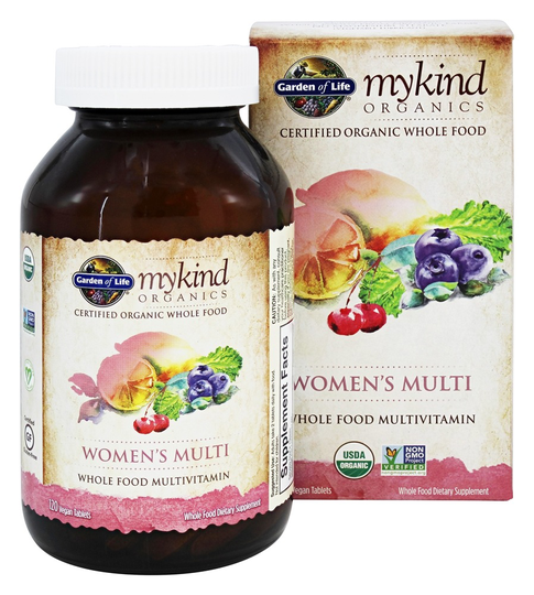 Garden of Life - mykind Organics Women's Multi Whole Food Multivitamin - 120 Vegetarian Tablets