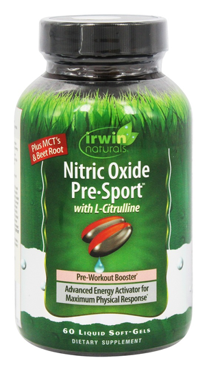 Irwin Naturals - Nitric Oxide Pre-Sport with L-Citrulline - 60 Liquid Softgels