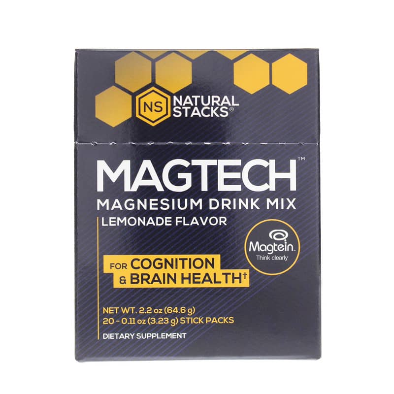 Natural Stacks MagTech Magnesium Drink Mix Lemonade 20 Stick(s)