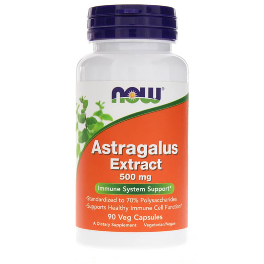 NOW Foods Astragalus Extract 500 Mg 90 Veg Capsules