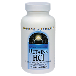 Betaine HCl - Supports Digestion - 650 MG (180 Tablets)