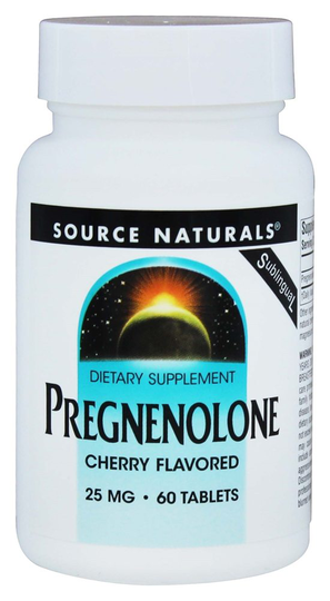Source Naturals - Pregnenolone Sublingual Cherry 25 mg. - 60 Tablets