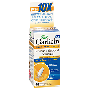 Garlicin Odor-Free Garlic - Immune Support Formula with Echinacea & Vitamin C (90 Tablets)