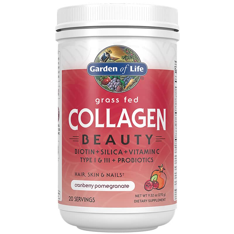 Garden of Life Grass Fed Collagen Beauty Powder Cranberry Pomegranate 20 Servings